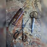 Набор: ножницы и нож для писем в чехле 7