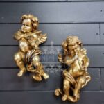 Декоративный элемент/Статуэтка/Фигура Ангел/Музыкант 2 штуки 16