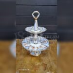 Менажница/Ваза 2х ярусная в стиле Каподимонте 14