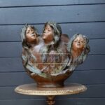 Ваза/Вазон/Кашпо со скульптурной композицией 13