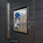 Зеркало настенное с аппликацией Девочка 12