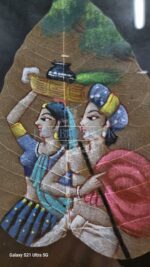 Комплект: Картина/Роспись скелетированных листьев 9 штук 33