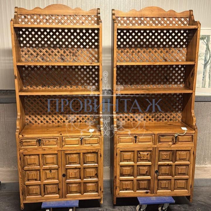 Буфет открытый с полками винтажный 2 штуки
