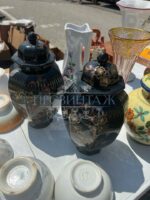 Ваза с крышкой в стиле шинуазри 2 штуки 13