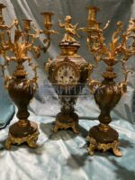 Комплект каминный: Часы и 2 подсвечника 17