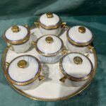 Набор: Креманка с крышкой 6 штук на подносе Limoges 7