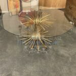 Стол со стеклянной столешницей винтажный 7