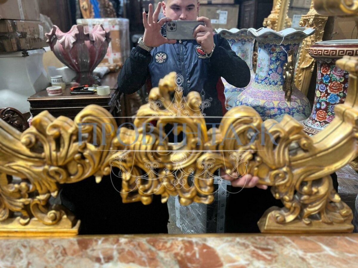 Консоль и зеркало в стиле барокко 8