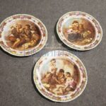 Тарелка 3 штуки винтажная 9