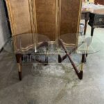 Стол со стеклянной столешницей винтажный 2 штуки 8