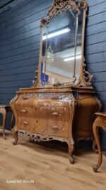 Комплект: Трюмо/Комод Зеркало и Тумба 2 штуки в стиле венецианского барокко 35