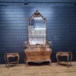 Комплект: Трюмо/Комод Зеркало и Тумба 2 штуки в стиле венецианского барокко 26