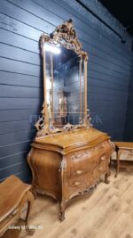 Комплект: Трюмо/Комод Зеркало и Тумба 2 штуки в стиле венецианского барокко 31