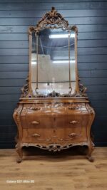 Комплект: Трюмо/Комод Зеркало и Тумба 2 штуки в стиле венецианского барокко 34
