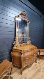 Комплект: Трюмо/Комод Зеркало и Тумба 2 штуки в стиле венецианского барокко 32