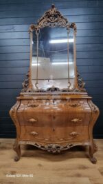 Комплект: Трюмо/Комод Зеркало и Тумба 2 штуки в стиле венецианского барокко 33