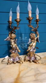 Лампа в форме подсвечника с путти 2 штуки 17