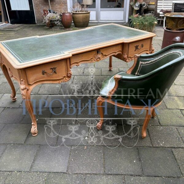 Комплект: Стол письменный и кресло в стиле Людовика XV