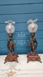 Лампа настольная винтажная с путти 2 штуки 16