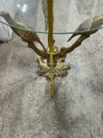 Стол со стеклянной столешницей и подстольем в форме птиц на дереве 25