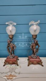 Лампа настольная винтажная с путти 2 штуки 15