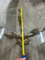 Стол со стеклянной столешницей и подстольем в форме птиц на дереве 23