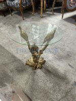 Стол со стеклянной столешницей и подстольем в форме птиц на дереве 20