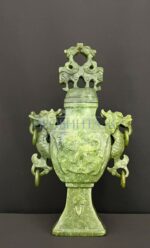 Ваза с крышкой/Парфюмерница с драконами в восточном стиле 11