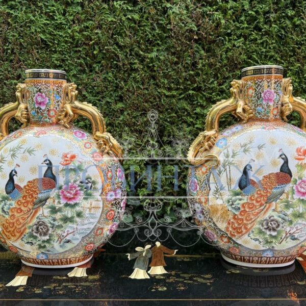 Ваза/Амфора в стиле шинуазри 2 штуки