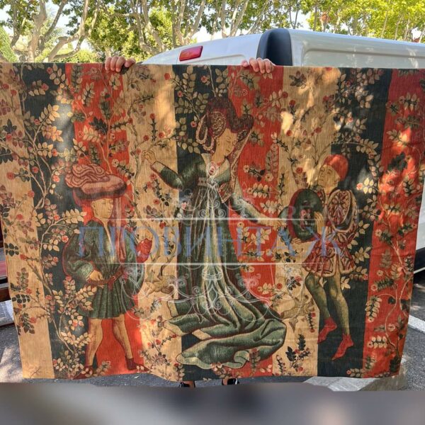 Гобелен винтажный с галантной сценой