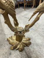 Стол со стеклянной столешницей и подстольем в форме птиц на дереве 26