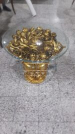 Стол в стиле венецианского барокко со стеклянной столешницей 8