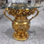 Стол в стиле венецианского барокко со стеклянной столешницей 7