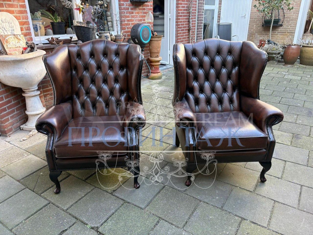 Кресло кабинетное винтажное 2 штуки 3 Кресло кабинетное винтажное 2 штуки 3