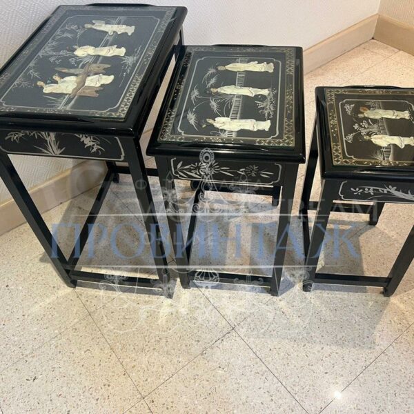 Сет: Стол 3 штуки в стиле шинуазри