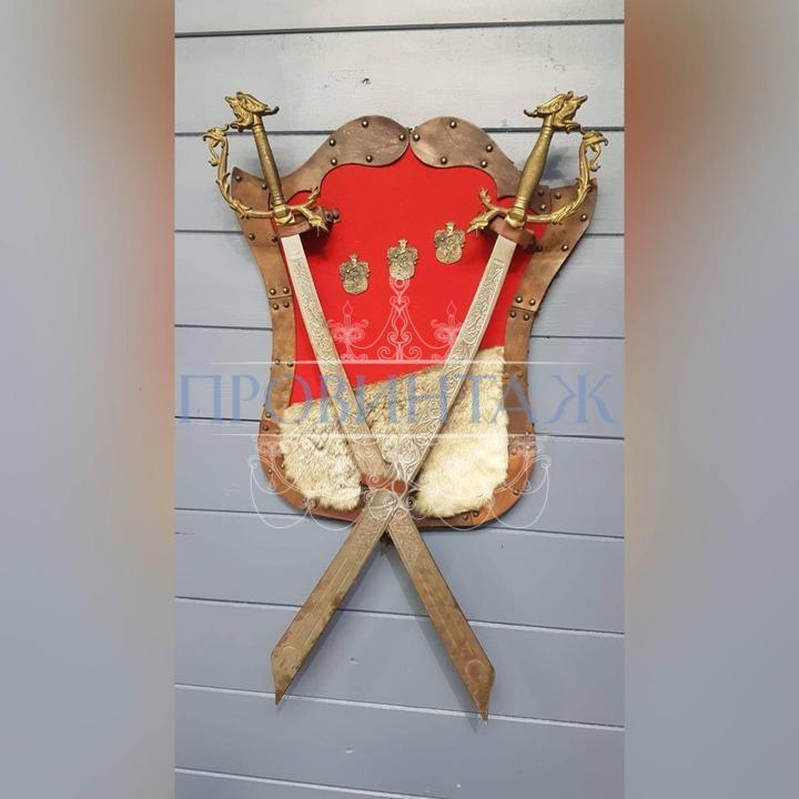 Декоративный элемент/Герб и шпага 2 штуки 3 Декоративный элемент/Герб и шпага 2 штуки 3