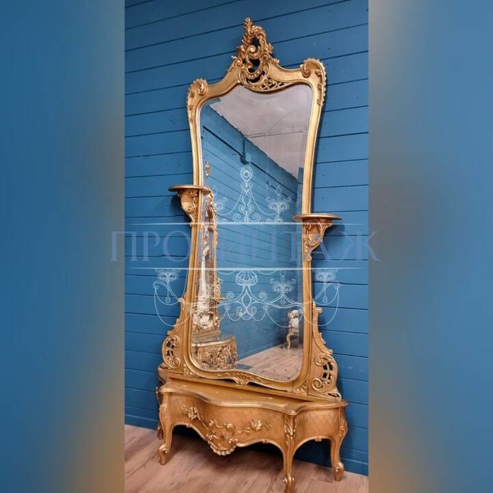 Трюмо/Консоль и зеркало в стиле венецианского барокко 3 Трюмо/Консоль и зеркало в стиле венецианского барокко 3