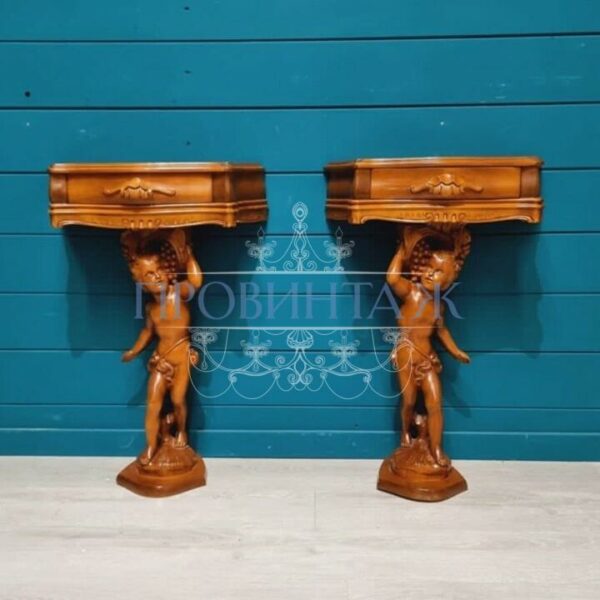 Консоль/Тумба прикроватная с путти 2 штуки