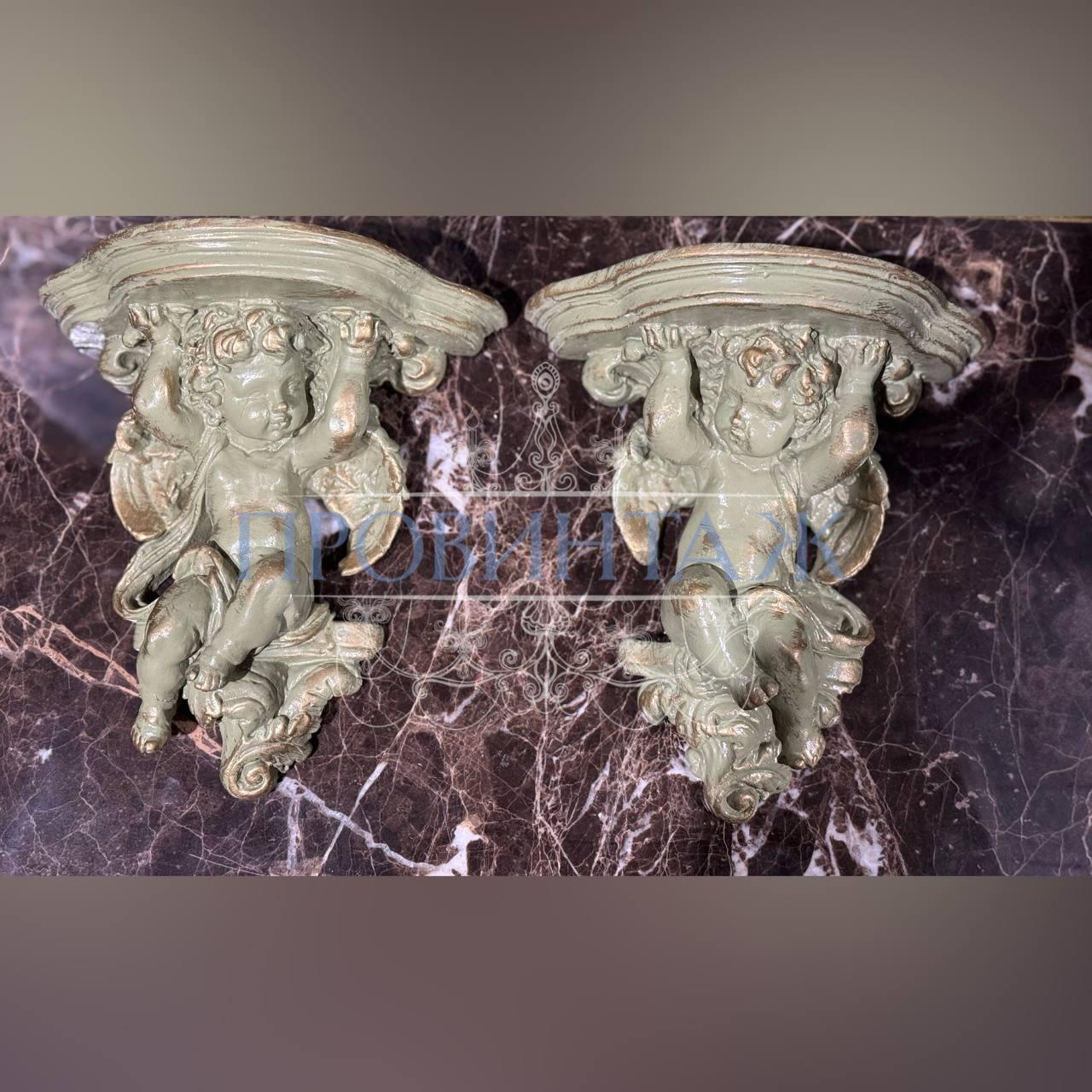 Консоль/Полка с путти в стиле венецианского барокко 2 штуки 3 Консоль/Полка с путти в стиле венецианского барокко 2 штуки 3