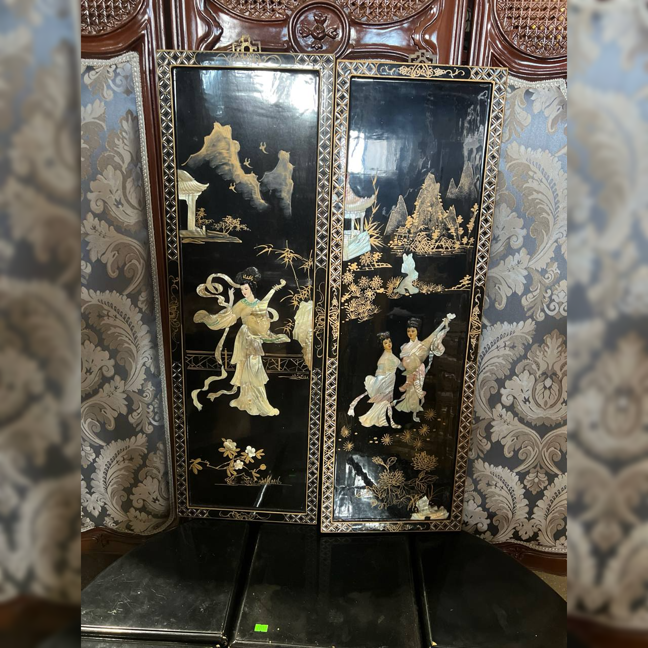 Панно в стиле шинуазри 2 штуки