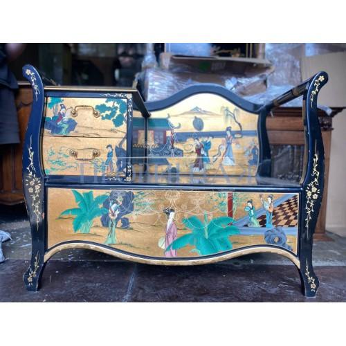 Банкетка с телефонным столиком в стиле шинуазри