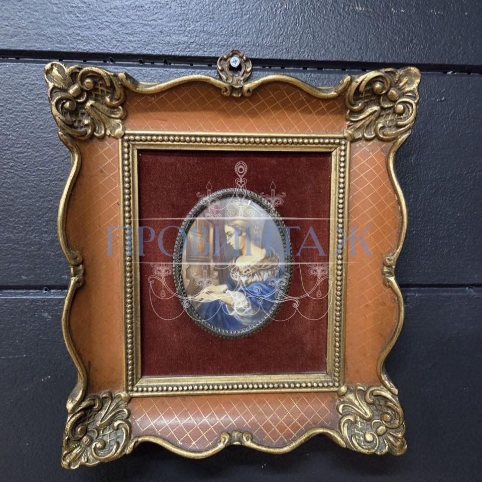 Картина/Миниатюра винтажная Девушка