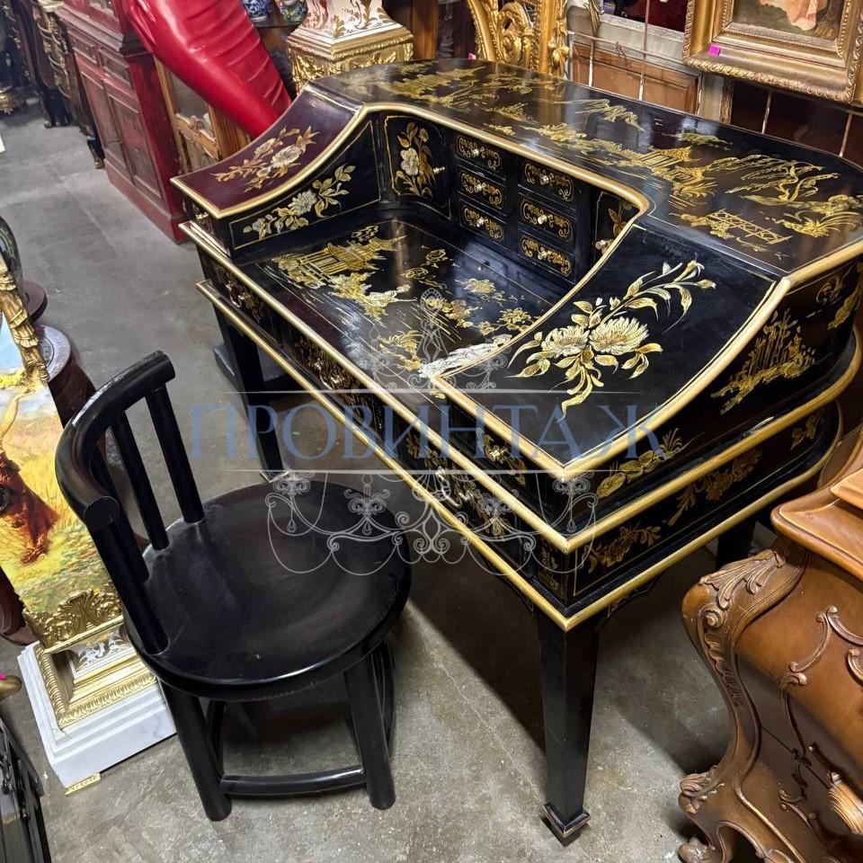Комплект: Стол/Бюро и Стул в стиле шинуазри
