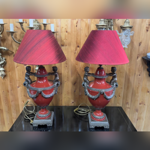 Лампа настольная в стиле Людовика XVI 2 штуки