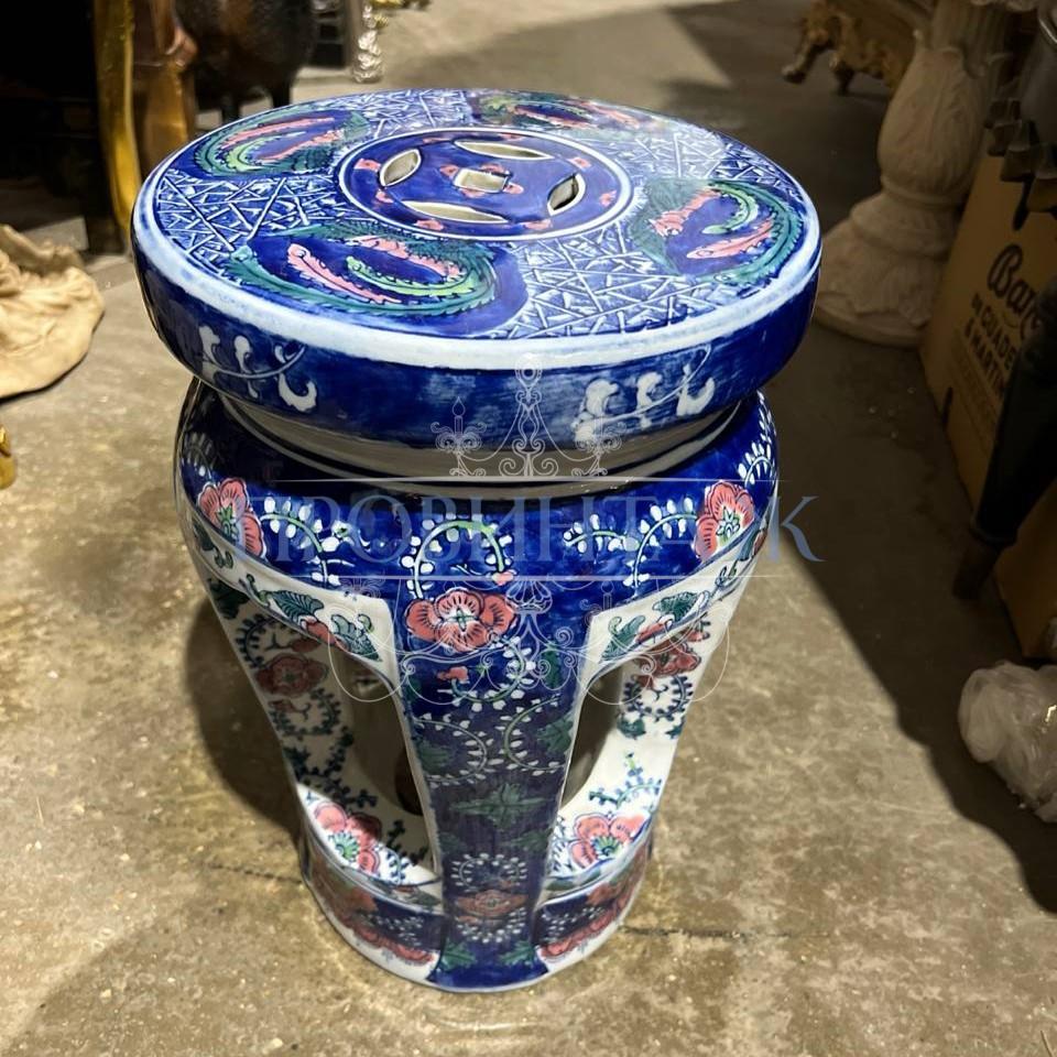 Подставка/Табурет керамический в стие шинуазри