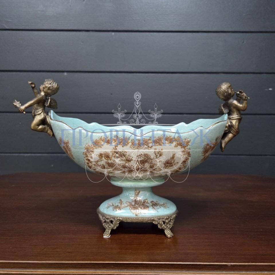Ваза/Фруктовница с путти в стиле венецианского барокко