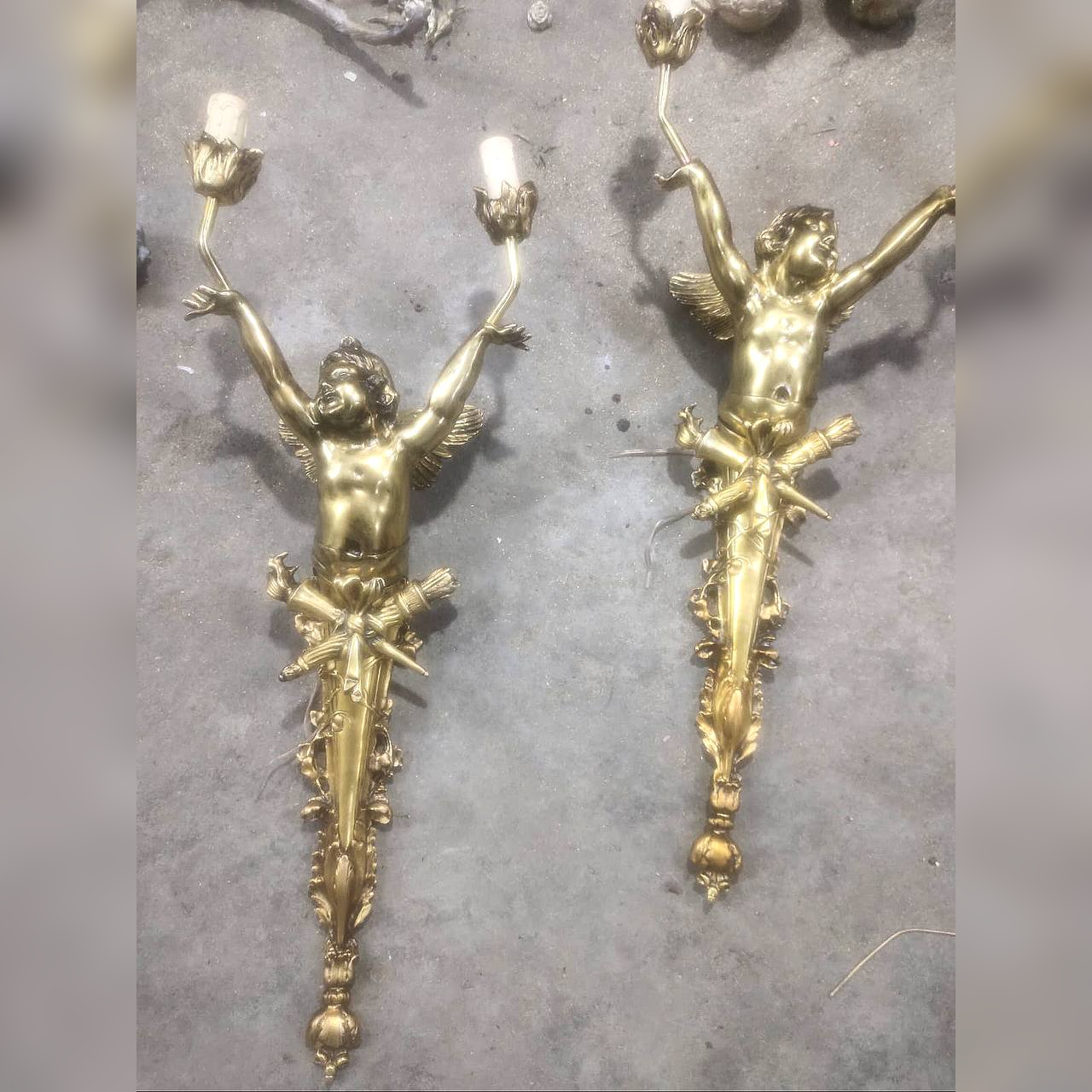 Бра с путти в стиле венецианского барокко 2 штуки