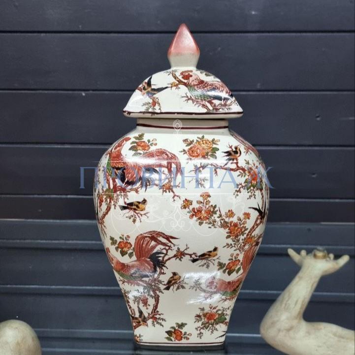 Ваза с крышкой в стиле шинуазри 3 Ваза с крышкой в стиле шинуазри 3