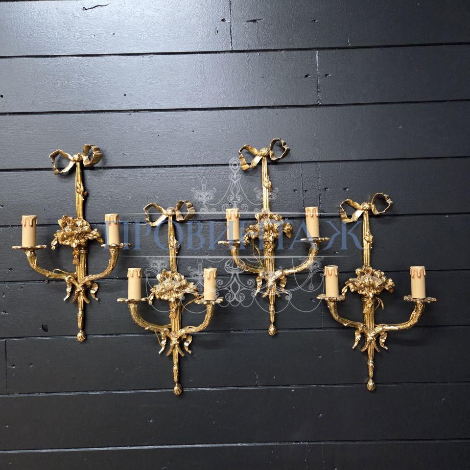 Комплект: Бра в стиле Людовика XVI 4 штуки