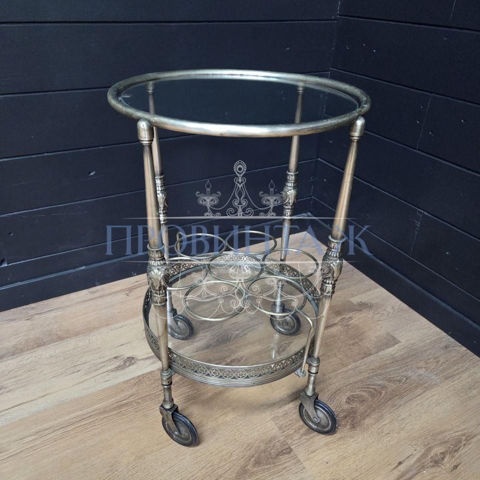 Стол сервировочный с подставкой для бутылок